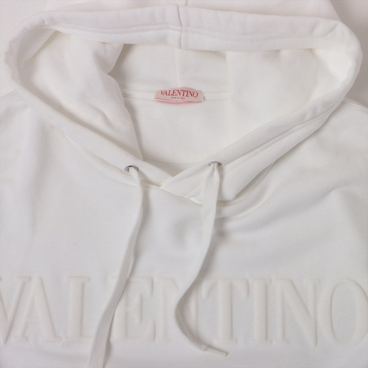 ヴァレンティノ コットン×ポリウレタン パーカー S メンズ ホワイト  エンボスロゴ