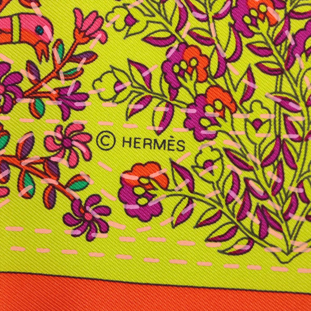 エルメス【希少＊美品】HERMES プロヴァンスの花刺繍 カレ90 スカーフ