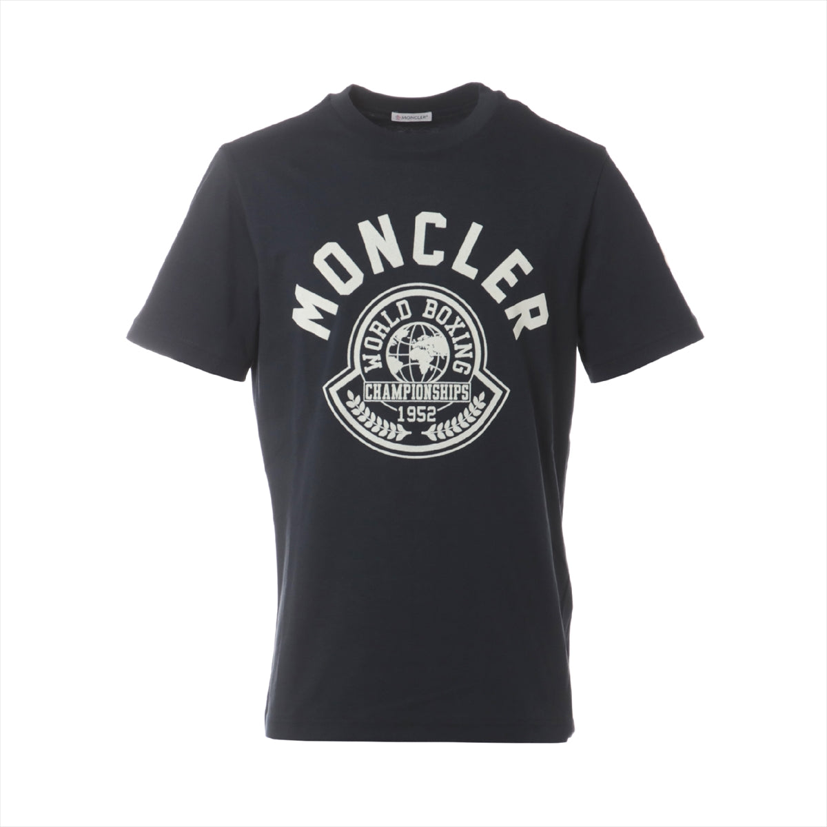 モンクレール 22年 コットン Tシャツ M メンズ ネイビー