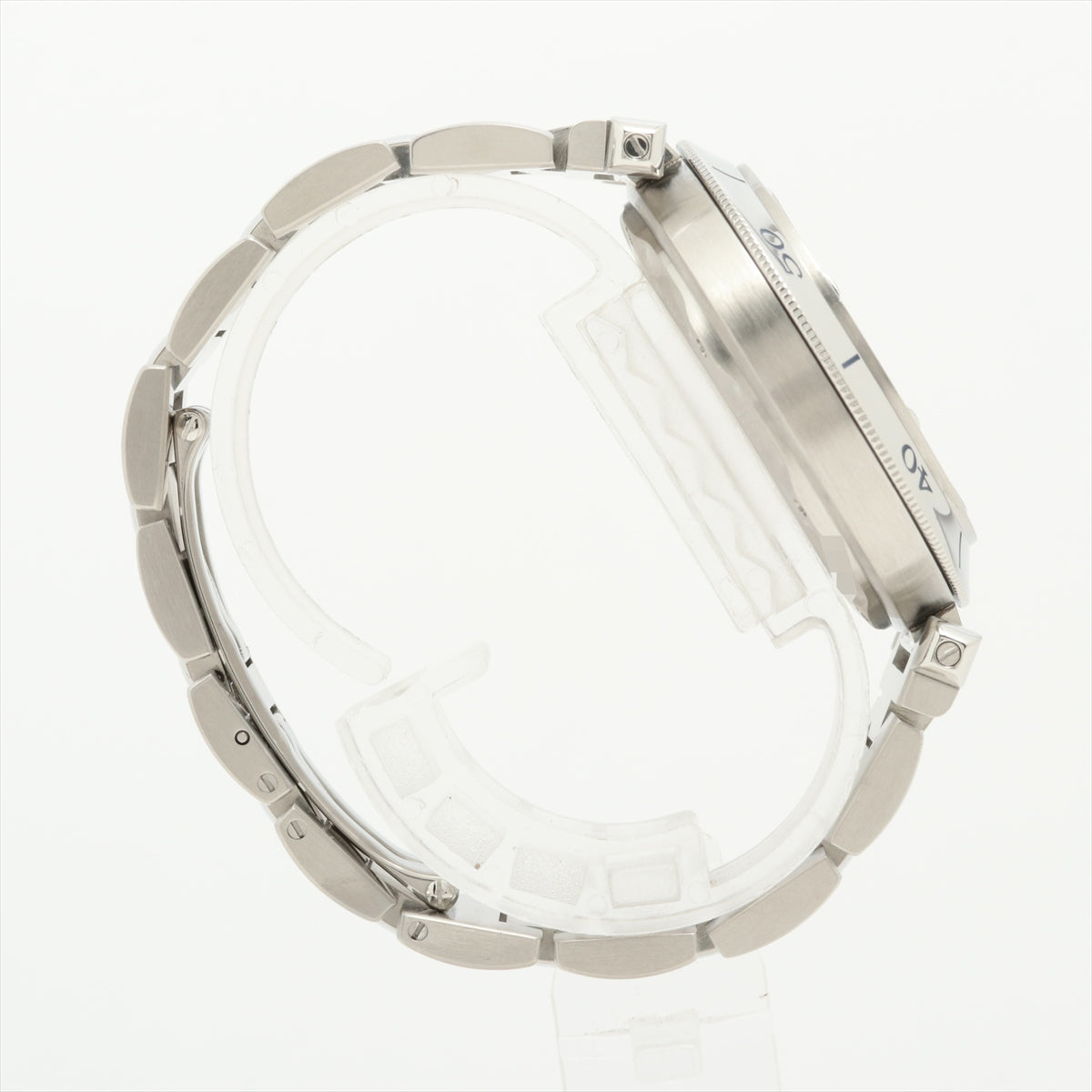 【CARTIER】カルティエ パシャグリッド 裏スケ W31040H3 ステンレススチール シルバー 自動巻き メンズ 白文字盤 腕時計