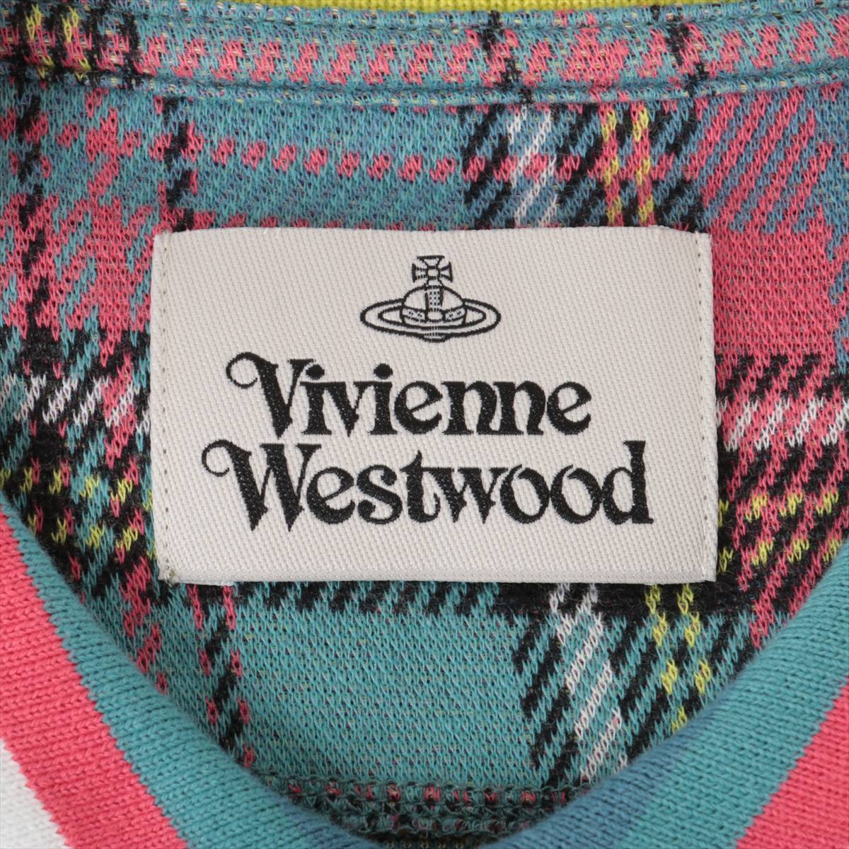ヴィヴィアンウエストウッド 23SS コットン シャツ S メンズ マルチカラー  STRIPE COLLAR CLASSICポロシャツ