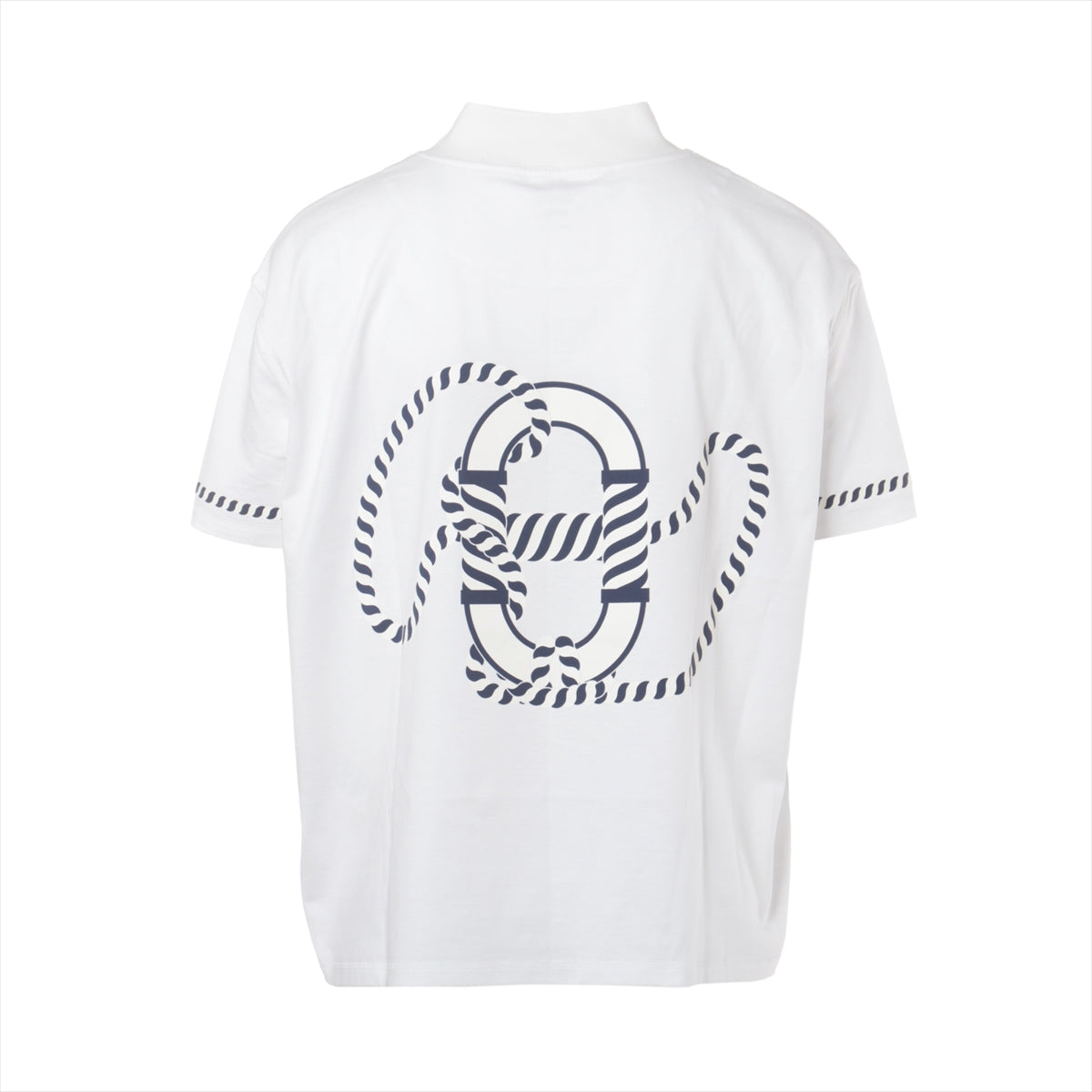 エルメス コットン×ナイロン Tシャツ 34 レディース ホワイト  カノエ シェーヌダンクル ボクシーフィット