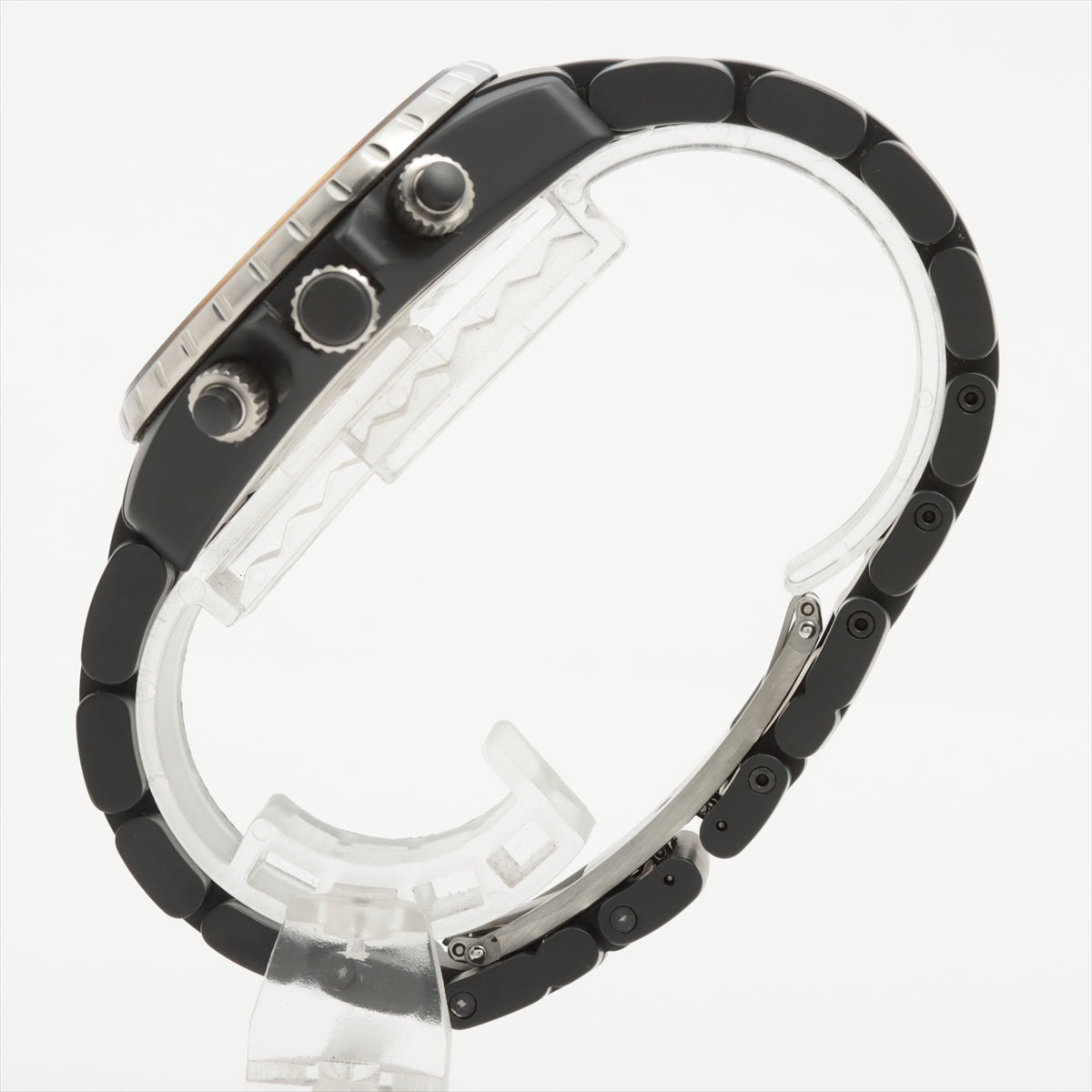 シャネル J12 スーパーレッジェーラ 自動巻き 腕時計 クロノグラフ セラミック ブラック 2018年1月購入 H3409 メンズ 40802066355【アラモード】