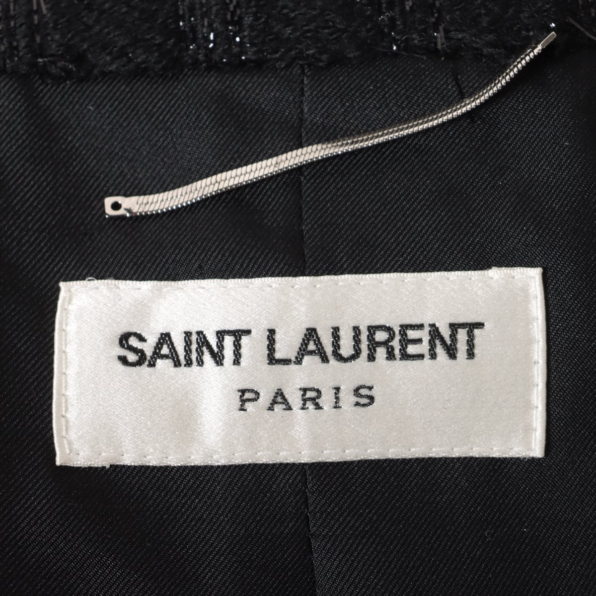 SAINT LAURENT PARIS テーラードジャケット 46(M位) 黒なし生地の厚さ