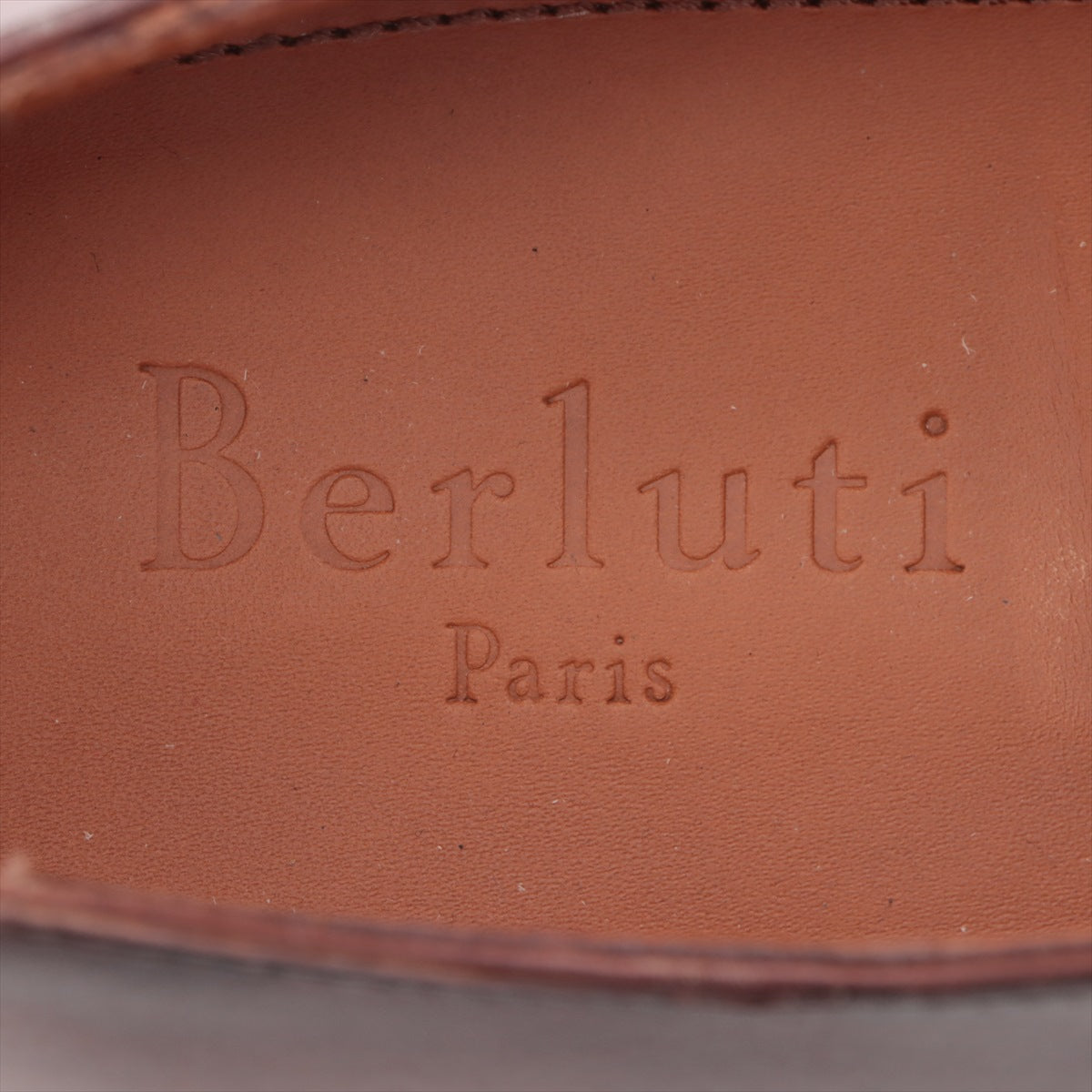 靴本体の出品ですベルルッティ　ガスパール　ガレ　7.5　ブラウンパティーヌ　純正ツリー・袋付