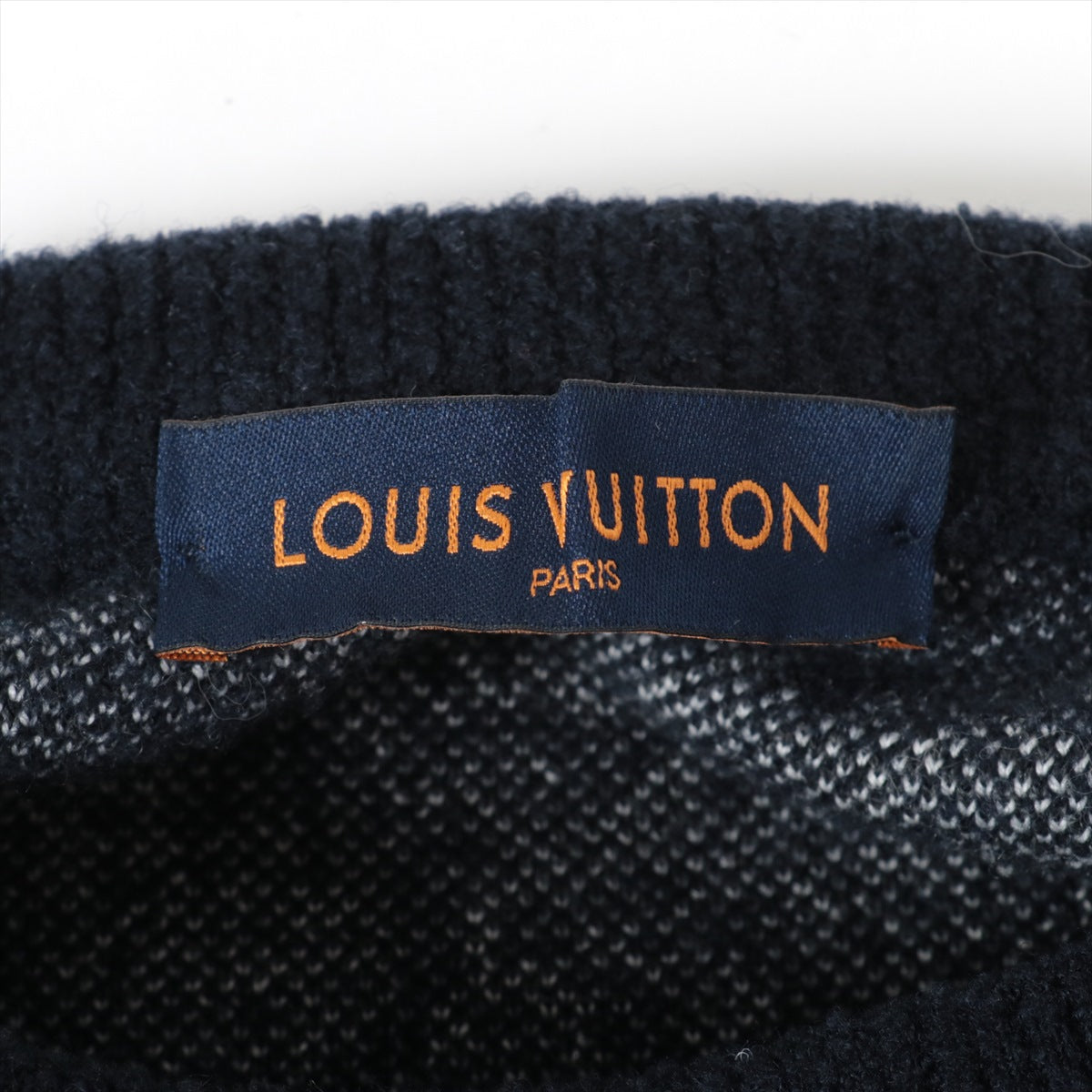約40cm身幅【Aランク】Louis Vuitton ルイヴィトン スリークオータースリーブセーター 2021AW シルク ナイロン グレー スウェット トップス サイズS【ISEYA】