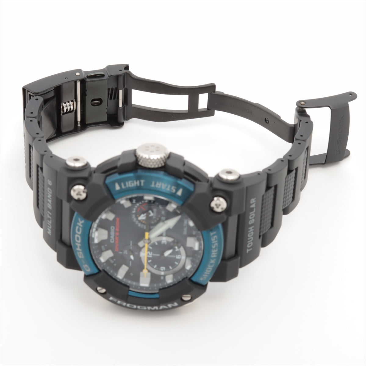 カシオ CASIO 腕時計
 青文字盤 ショック フロッグマン ソーラー GWF-A1000C-1AJF B49F64 ブラック