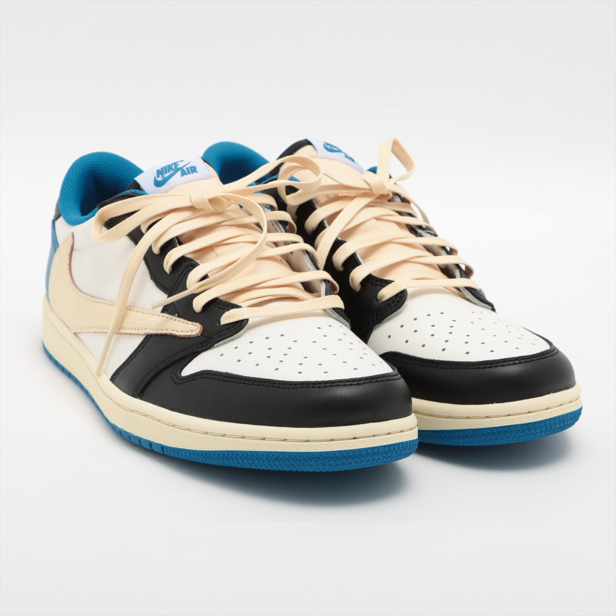 ナイキ×トラヴィス・スコット×フラグメント AIR JORDAN 1 LOW レザー スニーカー 29.5㎝ メンズ マルチカラー DM78