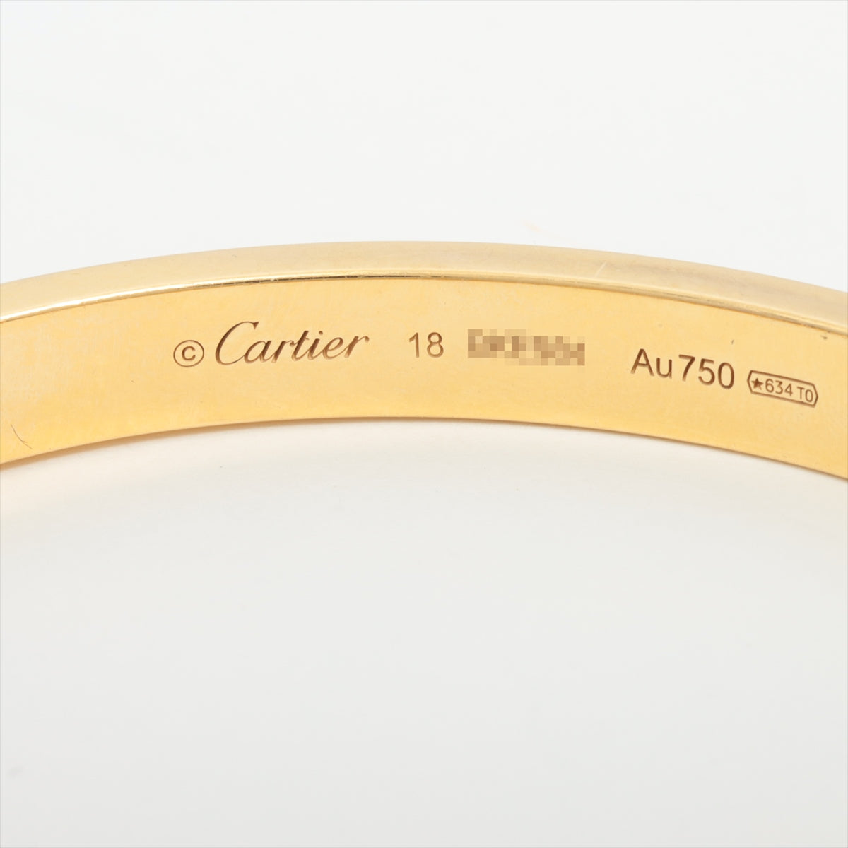 カルティエ ラブ パヴェ ダイヤ ブレスレット 750(YG) 49.5g 18 CRN6035018