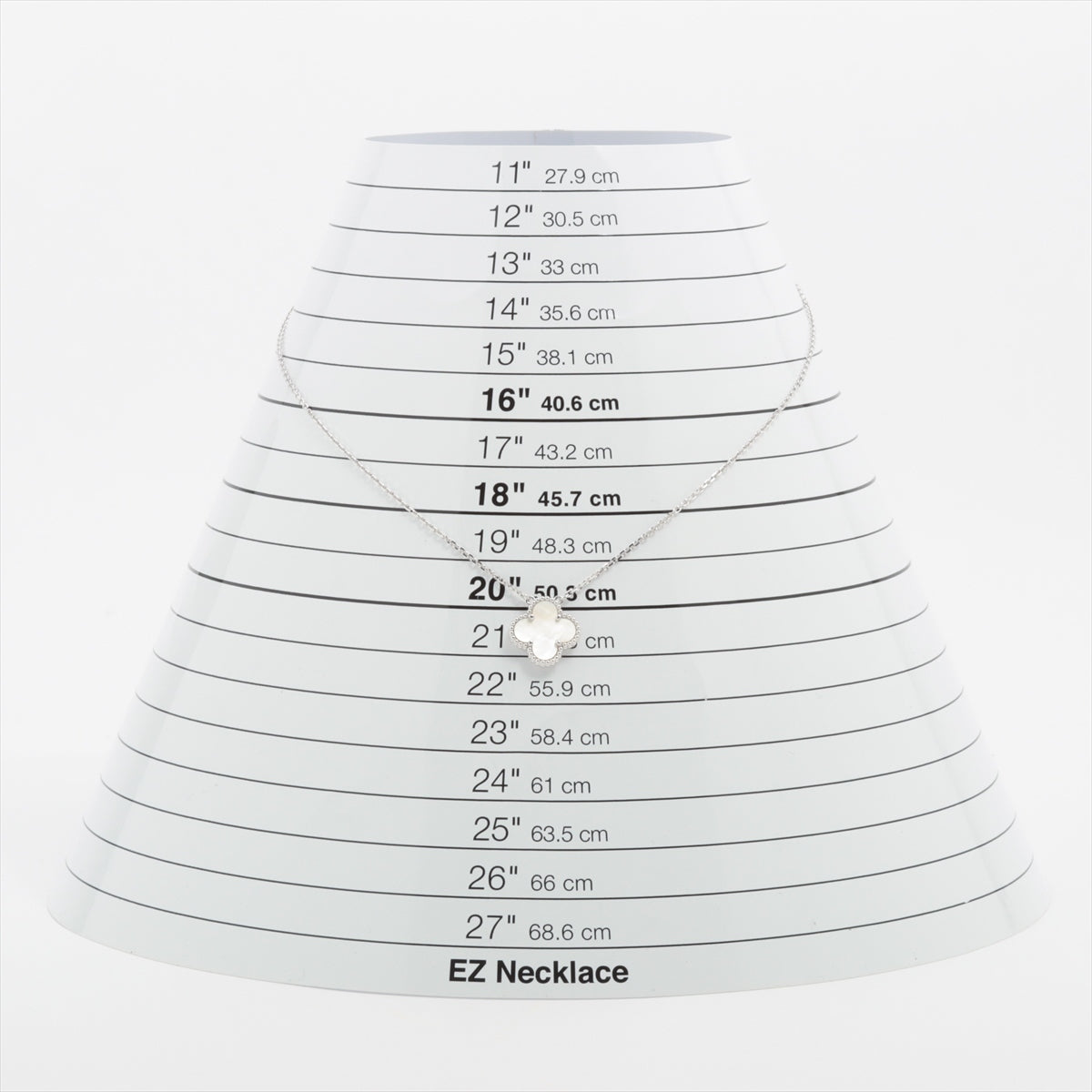 ヴァンクリーフ&アーペル ヴィンテージアルハンブラ シェル ネックレス 750(WG) 5.4g VCARF48700