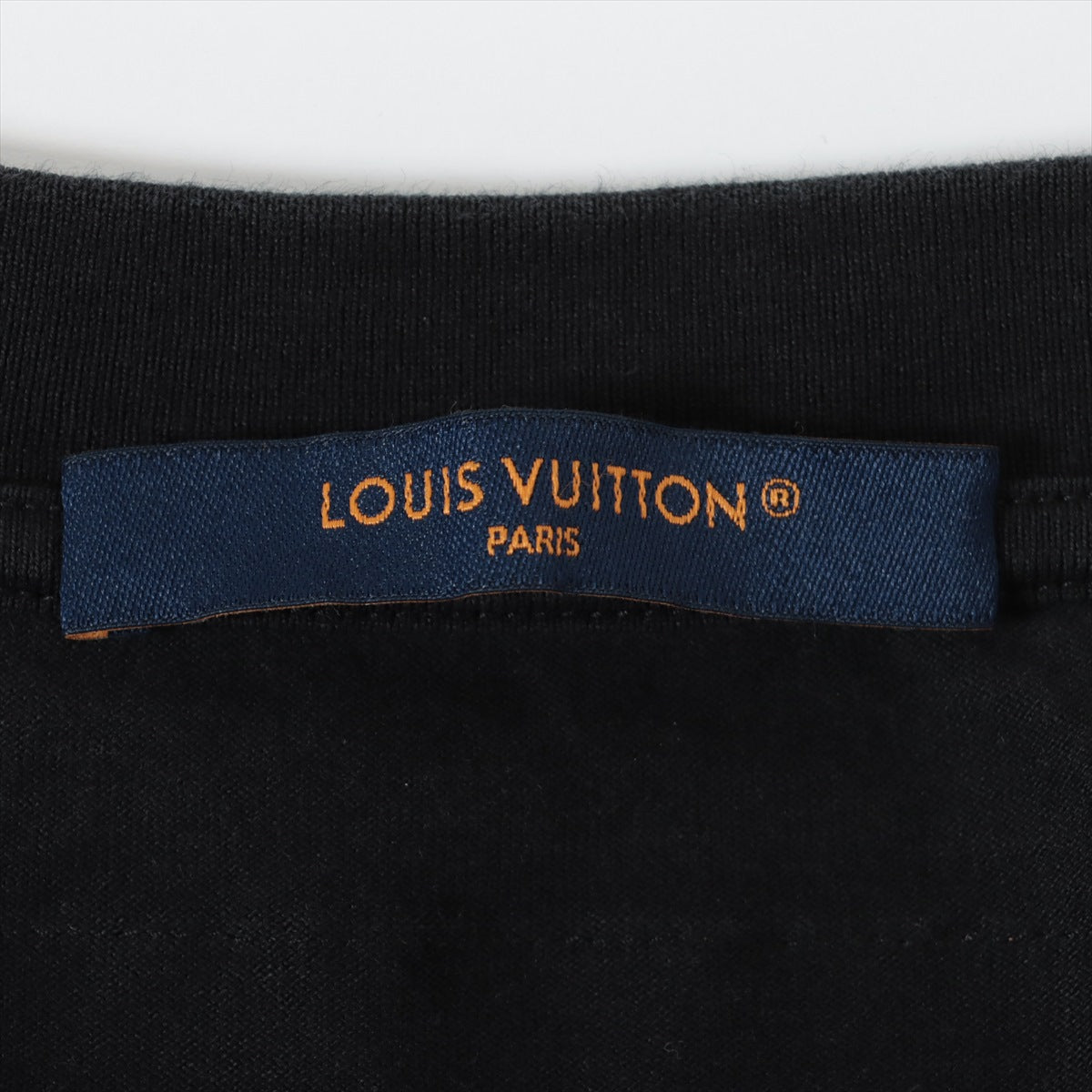 ルイヴィトン 23SS コットン ロングTシャツ Xl メンズ ブラック RM231M LVフェードプリンテッドロングスリーブTシャツ