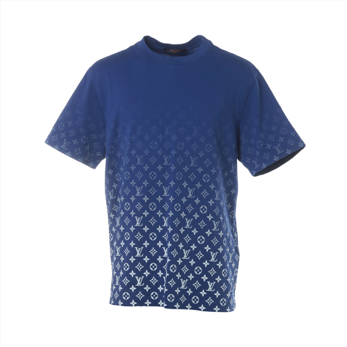 ルイヴィトン 22AW コットン Tシャツ XL メンズ ブルー  RM222Q グラディエントモノグラム