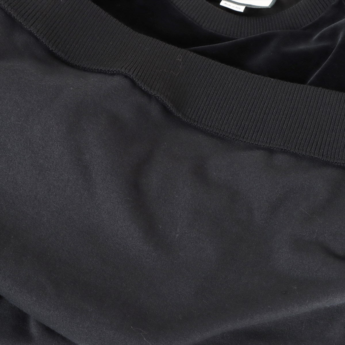 グッチ コットン×ナイロン カットソー XL メンズ ブラック  Embroidered Romantic Motto Sweatshirt