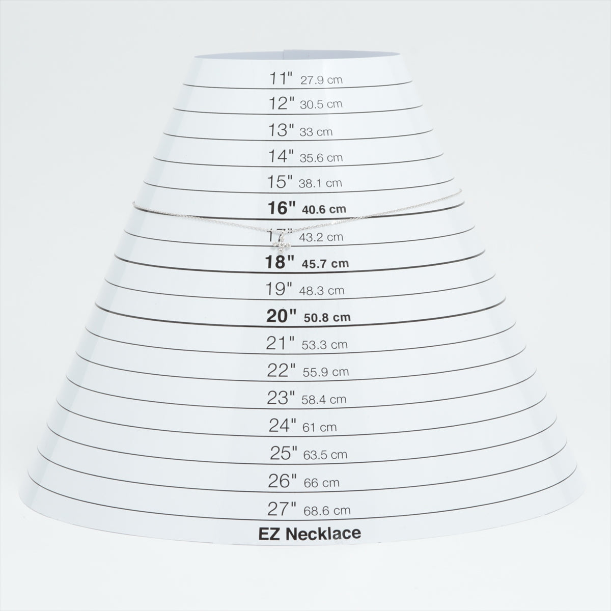 4℃ ダイヤ ネックレス K10(WG) 1.1g