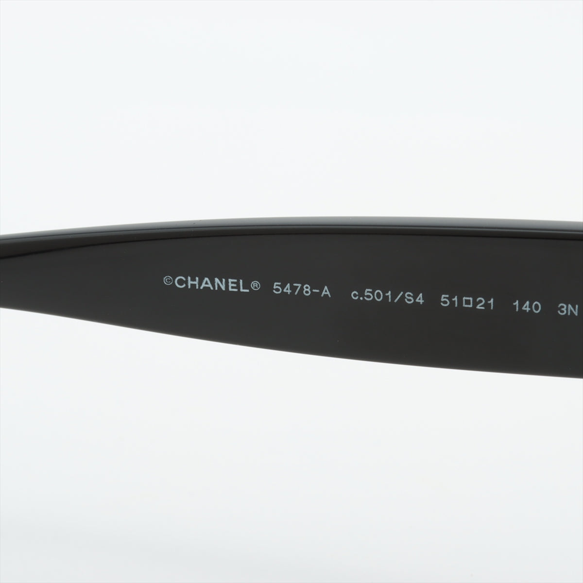 Chanel Sunglasses New Authentic 5478 c 501/S4 Black Gray Square Heart logo  ITALY