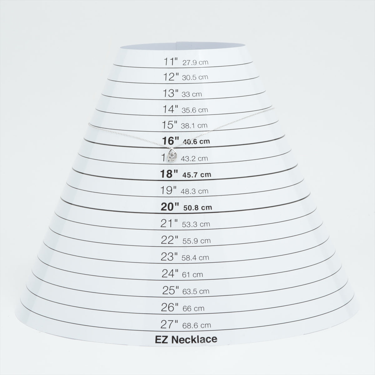 4℃ 色石 ネックレス K10(WG) 1.1g