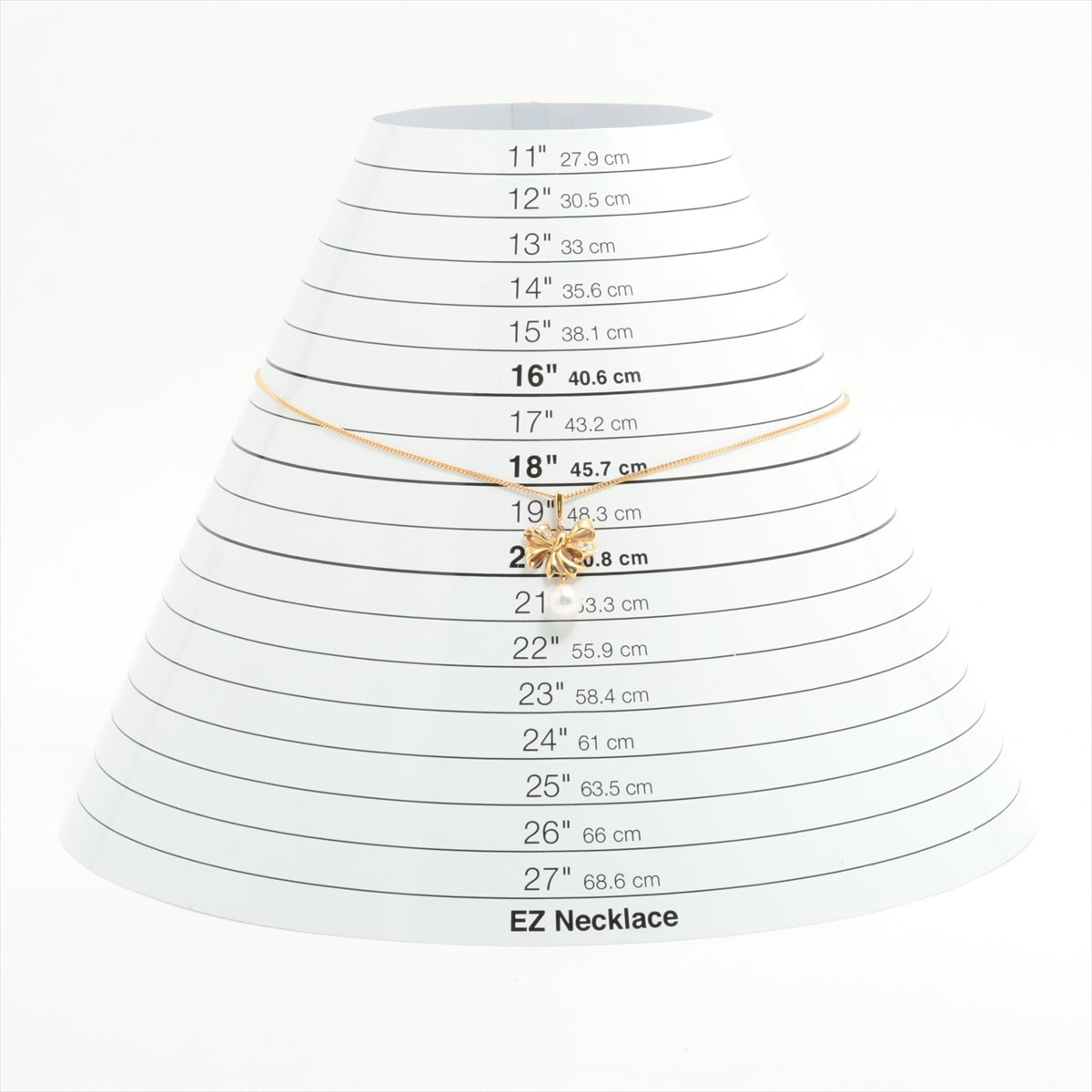 ミキモト パール ダイヤ ネックレス K18(YG) 6.4g 約7.5mm