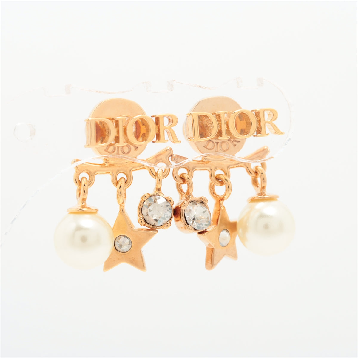 Christian Dior クリスチャンディオール　ロゴイヤリング　Pt900