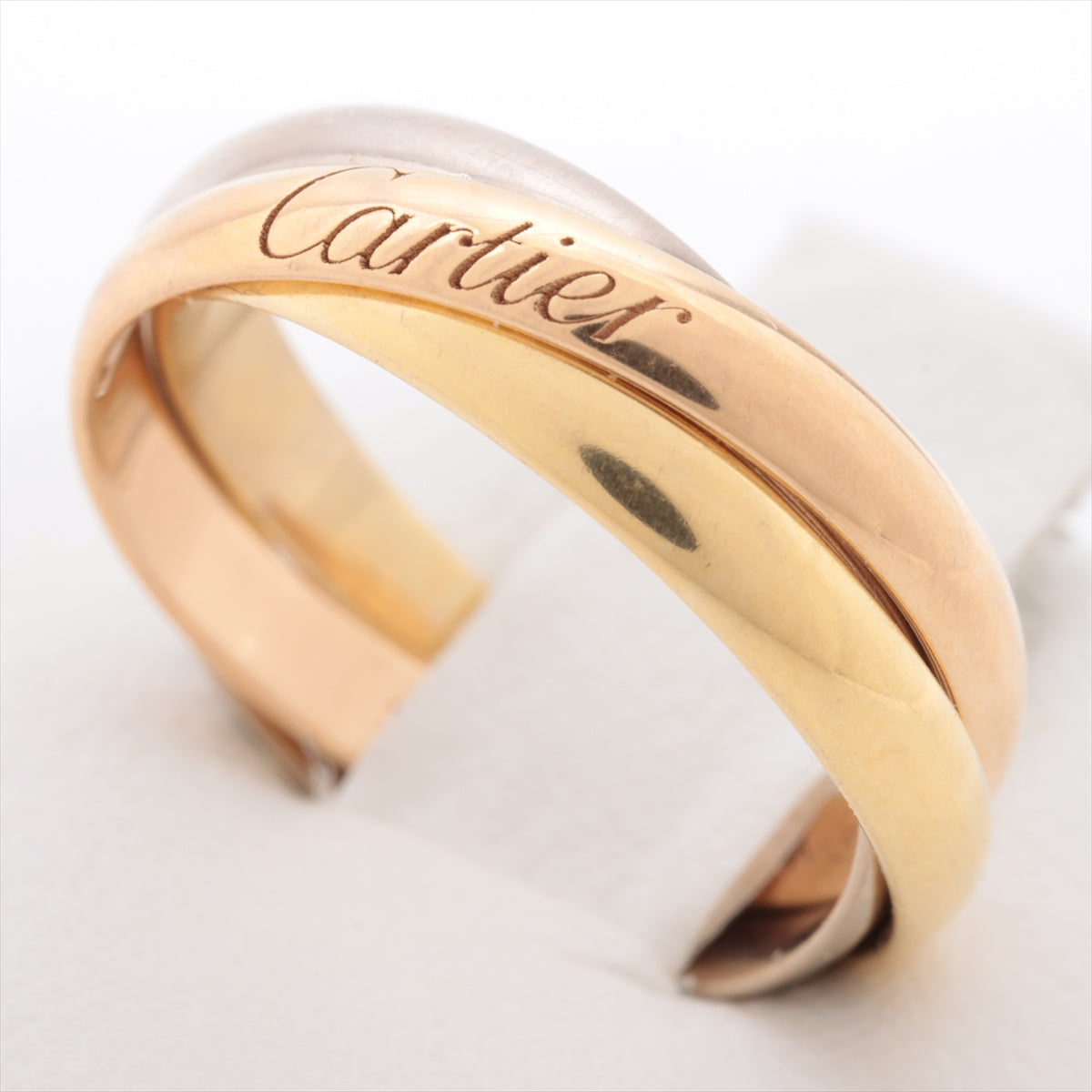 Cartier カルティエ 三連 トリニティリング 750YG 51号 箱付 - 腕時計 ...