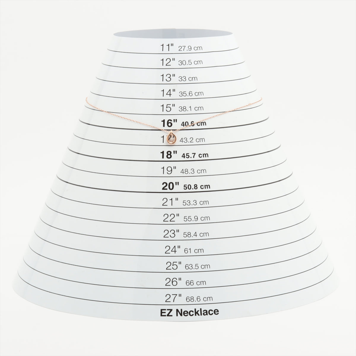 4℃ 色石 ネックレス K10(PG) 1.1g