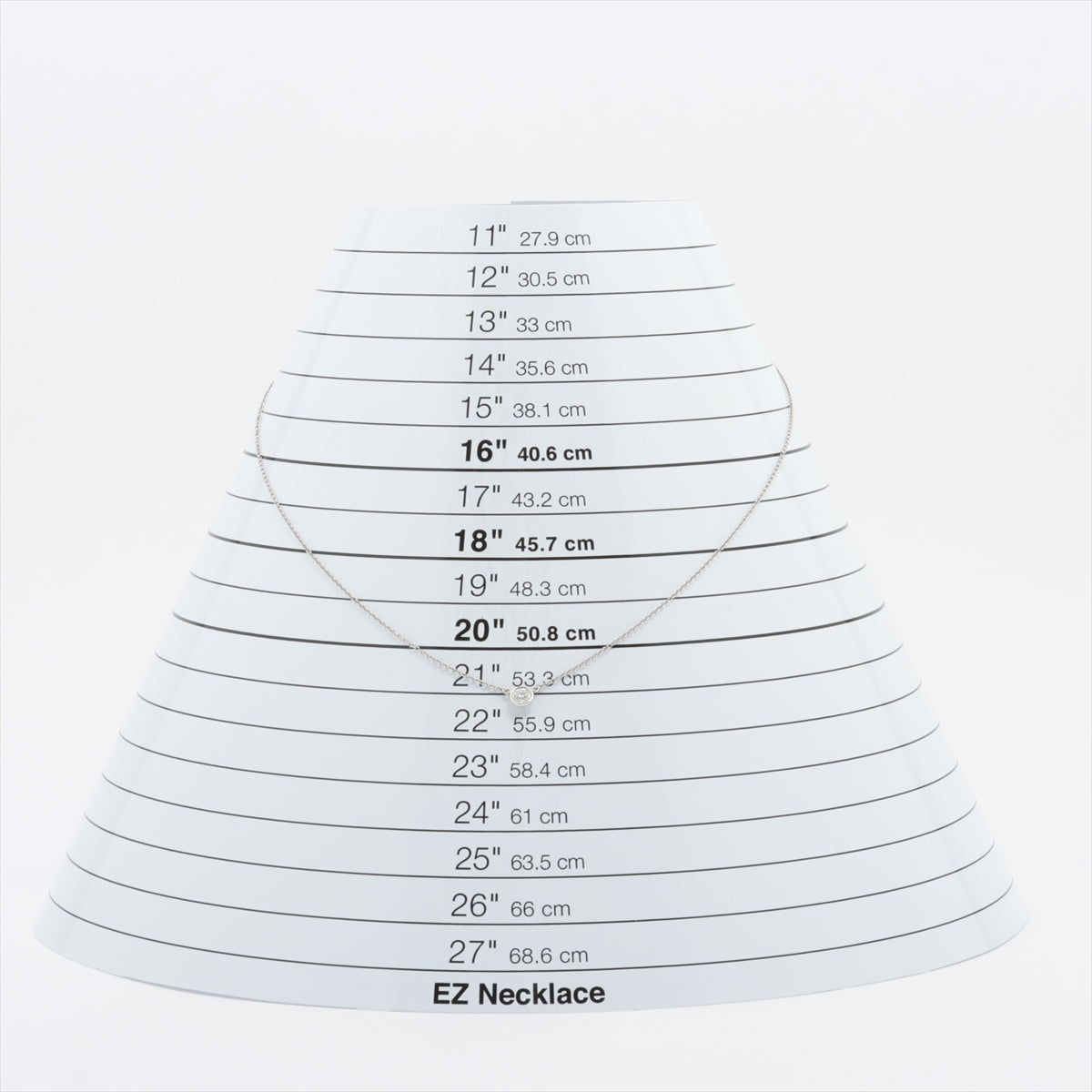 ティファニー バイザヤード 1P ダイヤ ネックレス Pt950 2.5g 直径約5.34mm