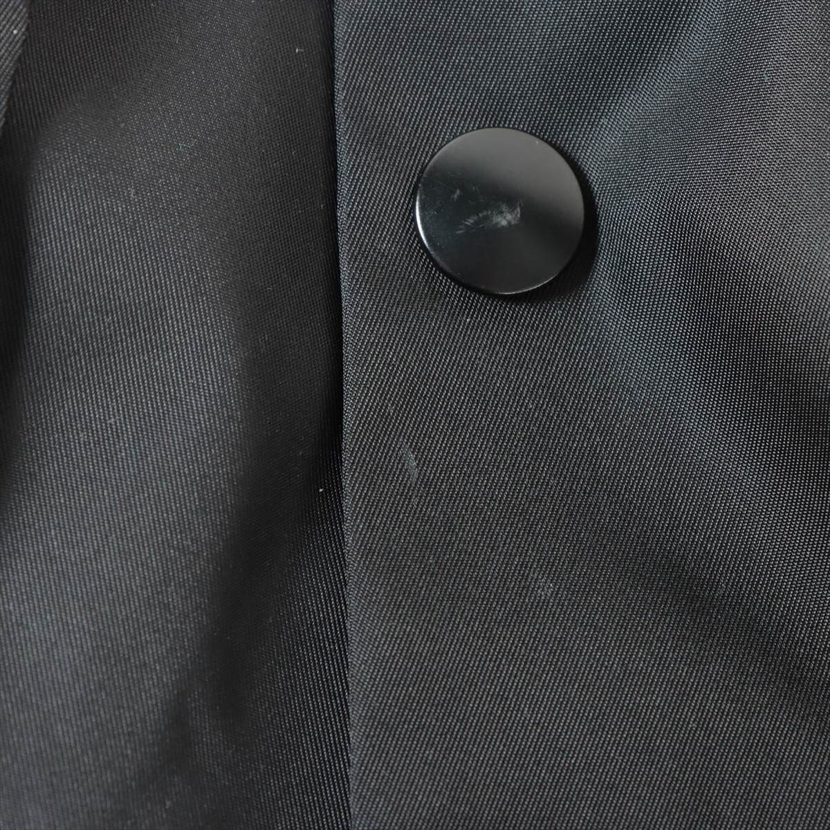 プラダ トライアングルロゴ 23年 ナイロン シャツ XS メンズ ブラック Re-Nylon ダブルポケットシャツ スナップボタン 2WA