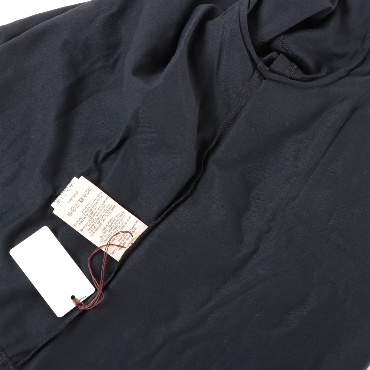 エルメス コットン Tシャツ 40 レディース ブラック ロゴ刺繡ポケット ...