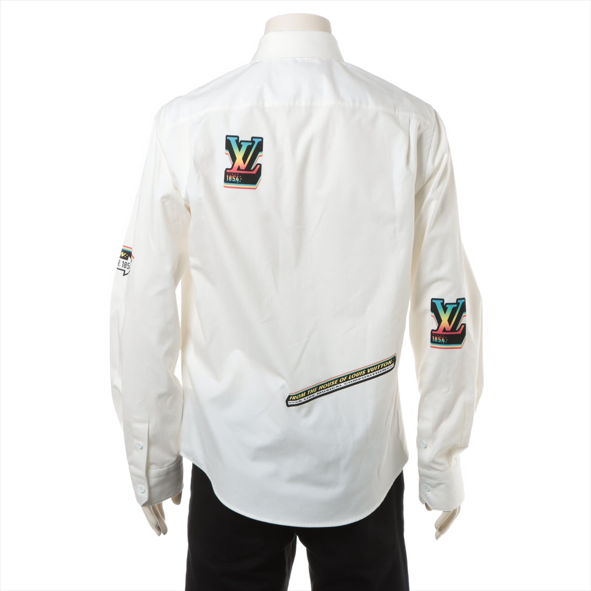 ヴィトン 23SS コットン シャツ S メンズ ホワイト  RM231M テクニカルジップシャツ