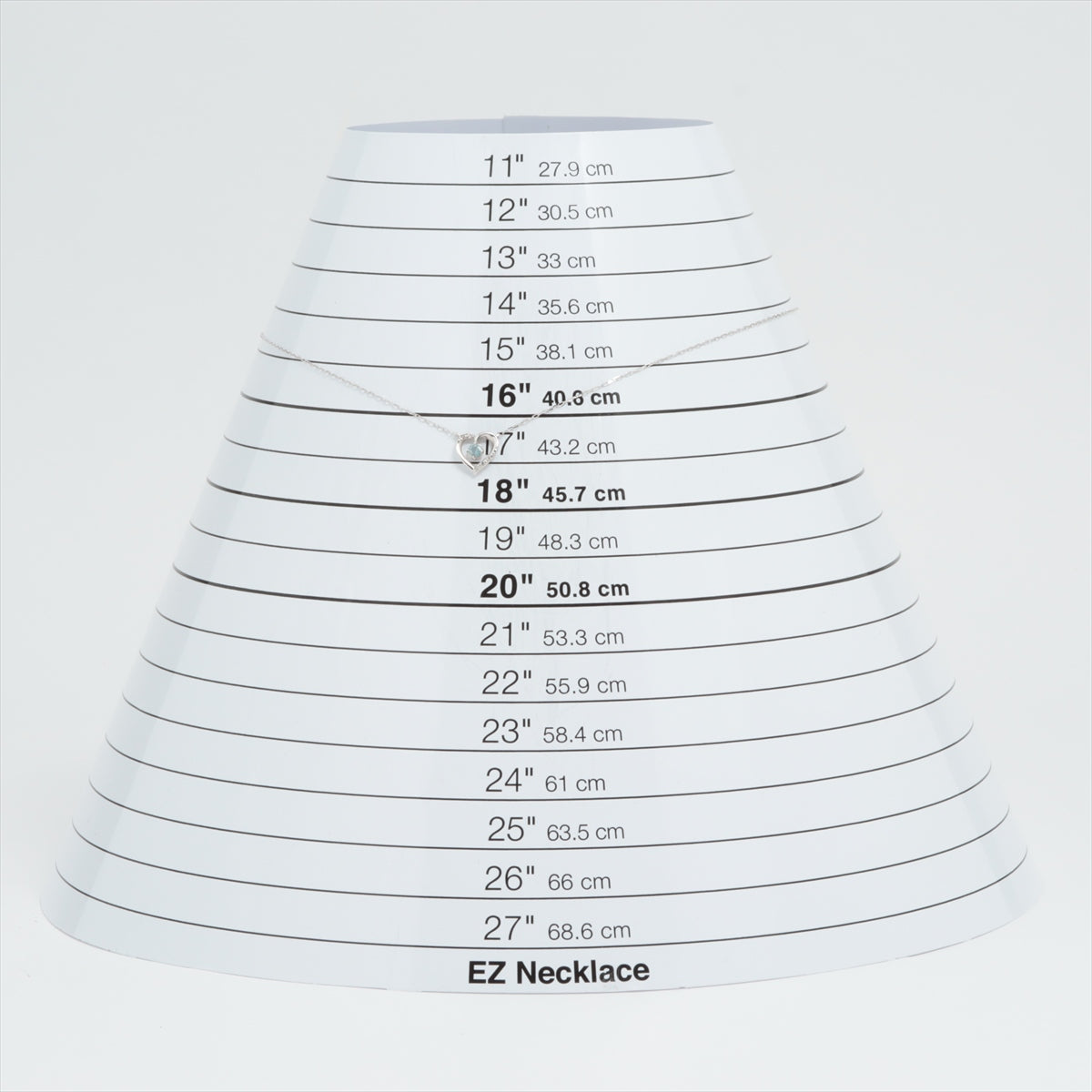 4℃ 色石 ネックレス K10(WG) 1.2g