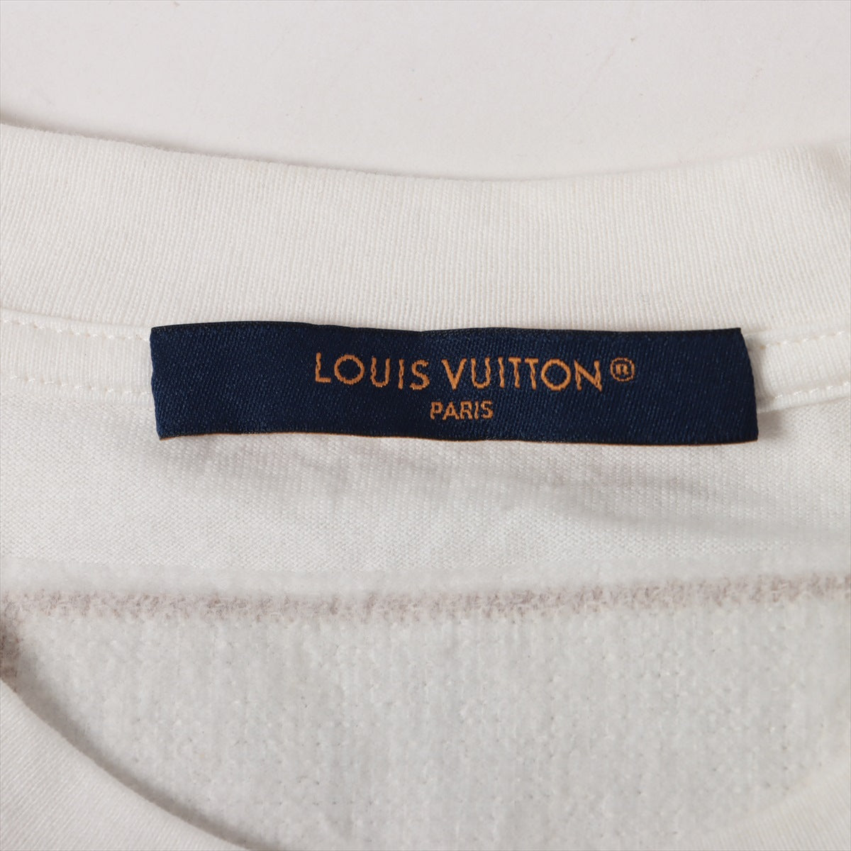 ヴィトン 23AW コットン Tシャツ L メンズ ホワイト RM232M エンブ