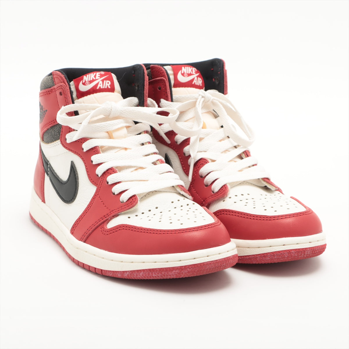 ナイキ AIR JORDAN 1 RETRO HIGH OG レザー ハイカットスニーカー 25cm ユニセックス レッド×ホワイト  DZ5｜a2285656｜中古ブランド品・ブランド古着通販｜ALLU（アリュー）