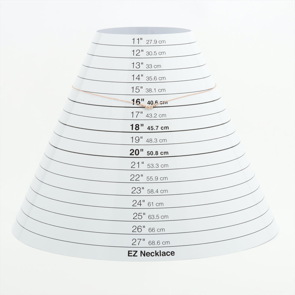 4℃ ダイヤ ネックレス K18(PG) 1.3g 引き輪変色