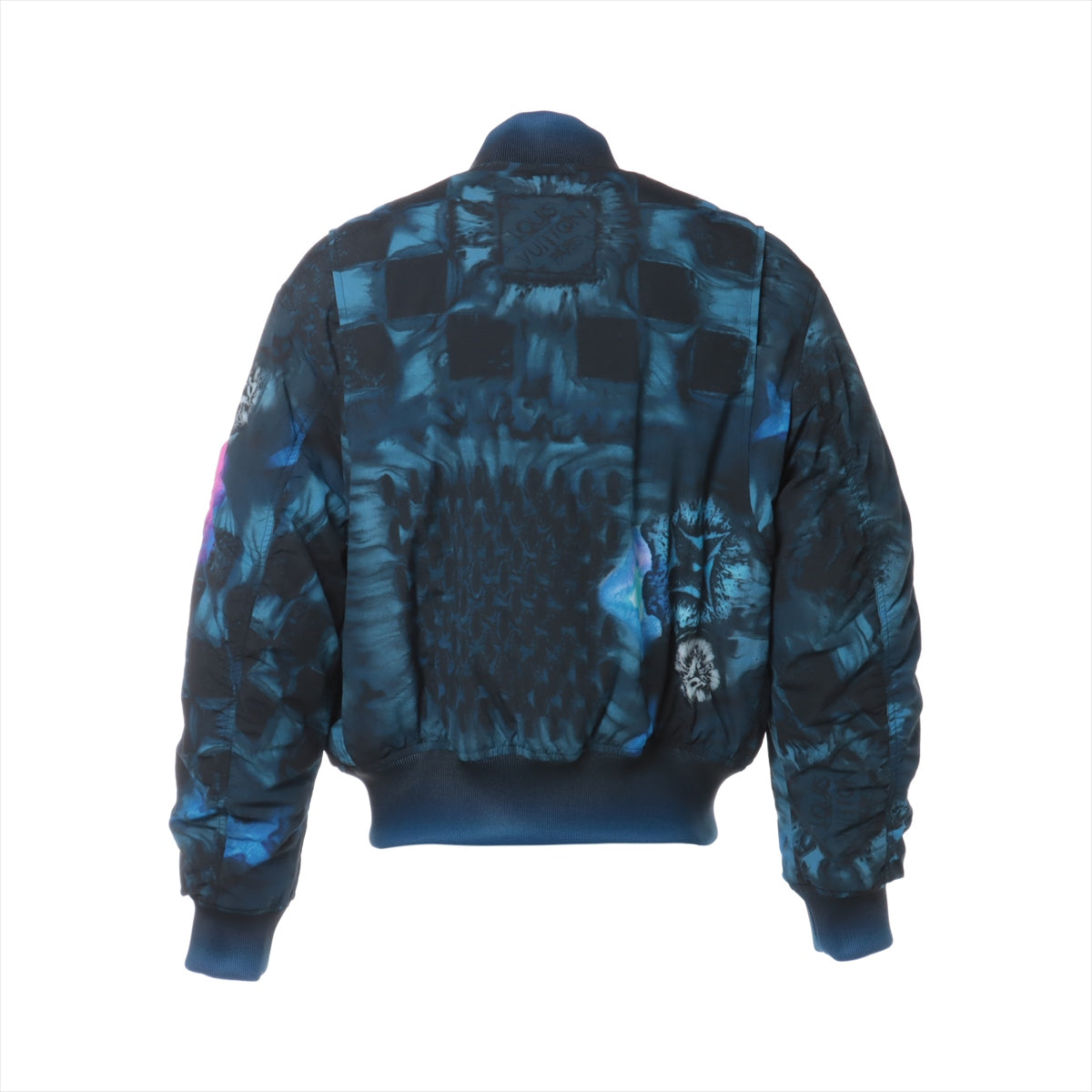 ルイヴィトン 21AW ナイロン ジャケット 46 メンズ ネイビー  Solt Print Bomber HLB05EDR2