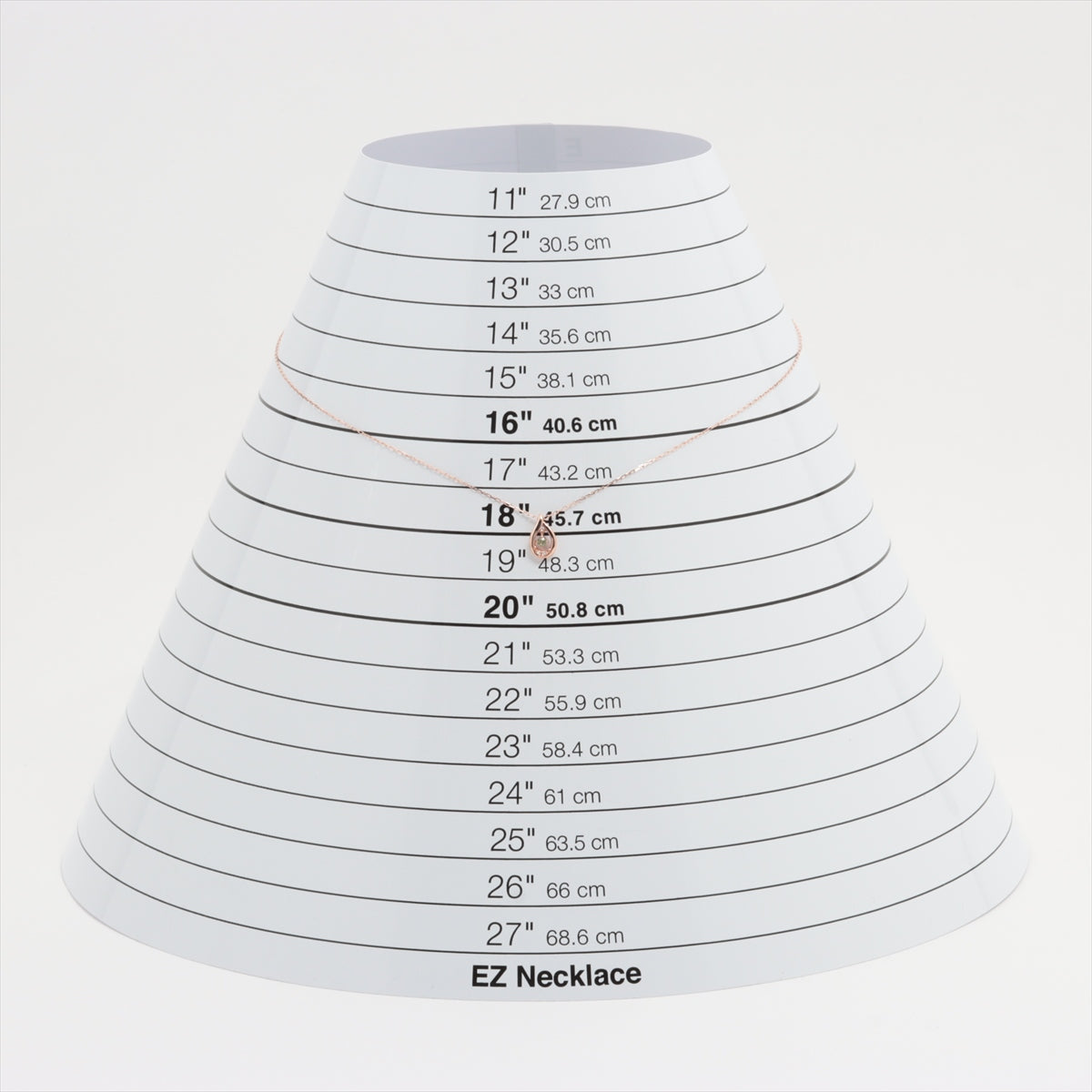 4℃ 色石 ダイヤ ネックレス K10(PG) 1.1g