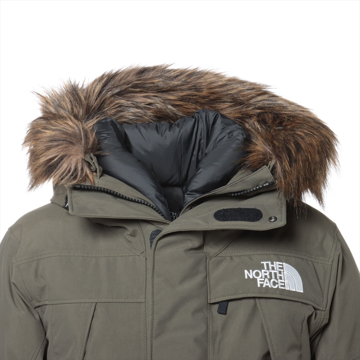 ノースフェイス ANTARCTICA PARKA ポリエステル×ナイロン ダウンジャケット XS メンズ カーキ ND91807 取り外しフ