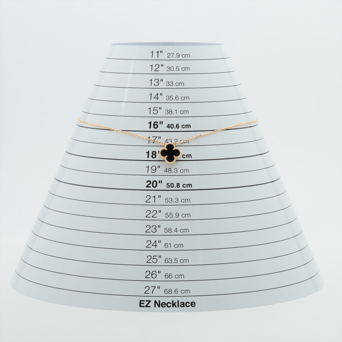 ヴァンクリーフ&アーペル ヴィンテージアルハンブラ オニキス ネックレス 750(YG) 5.3g VCARA45800