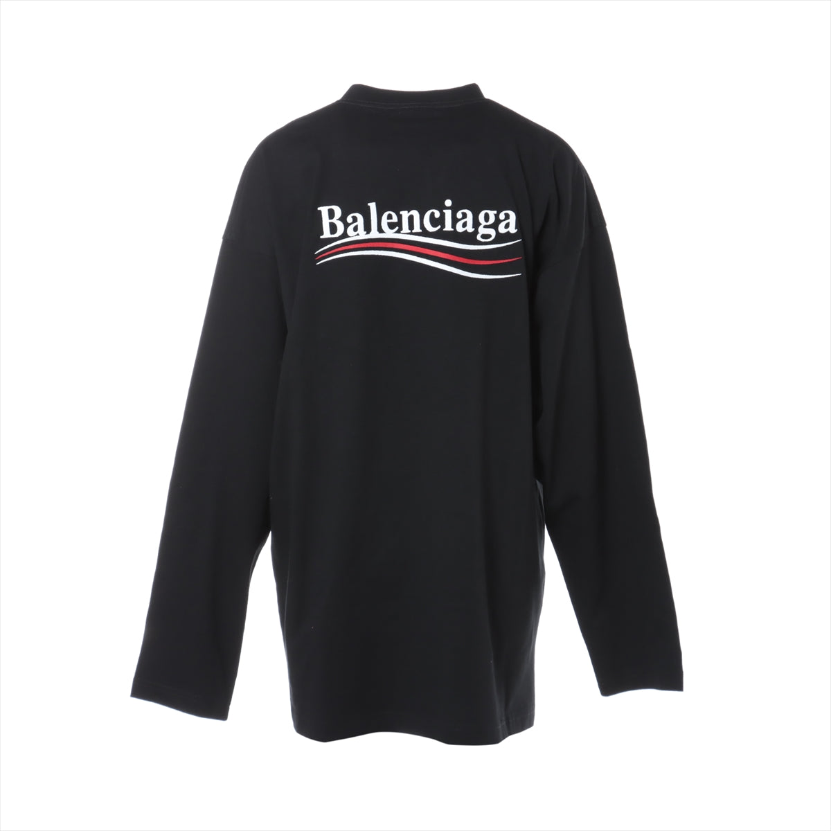 バレンシアガ 22年 コットン×ポリウレタン ロングTシャツ 1 ユニセックス ブラック  681046 キャンペーンロゴ