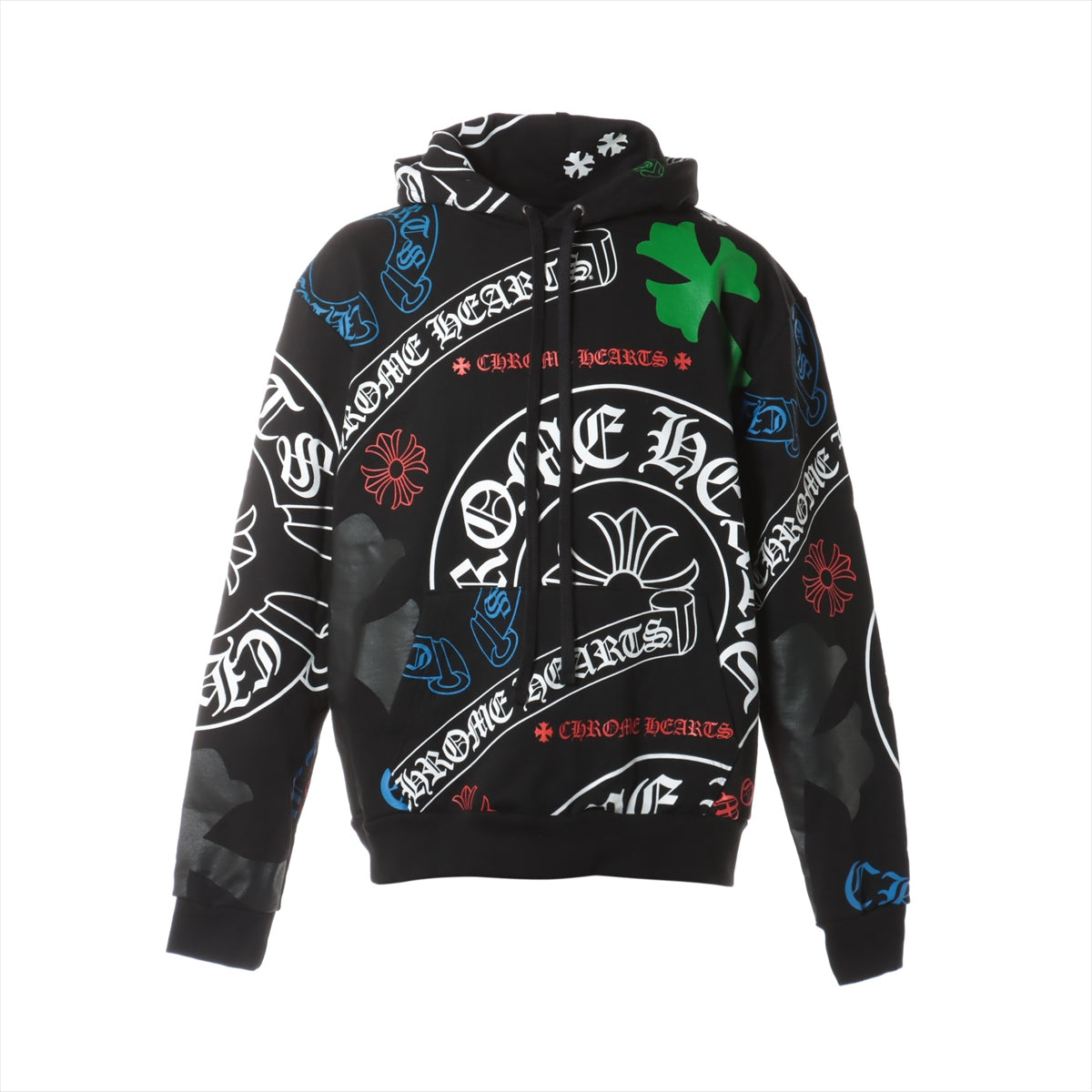 クロムハーツ パーカー コットン サイズS ブラック オンライン限定 STENCIL HOODIE  総柄｜a2348227｜中古ブランド品・ブランド古着通販｜ALLU（アリュー）