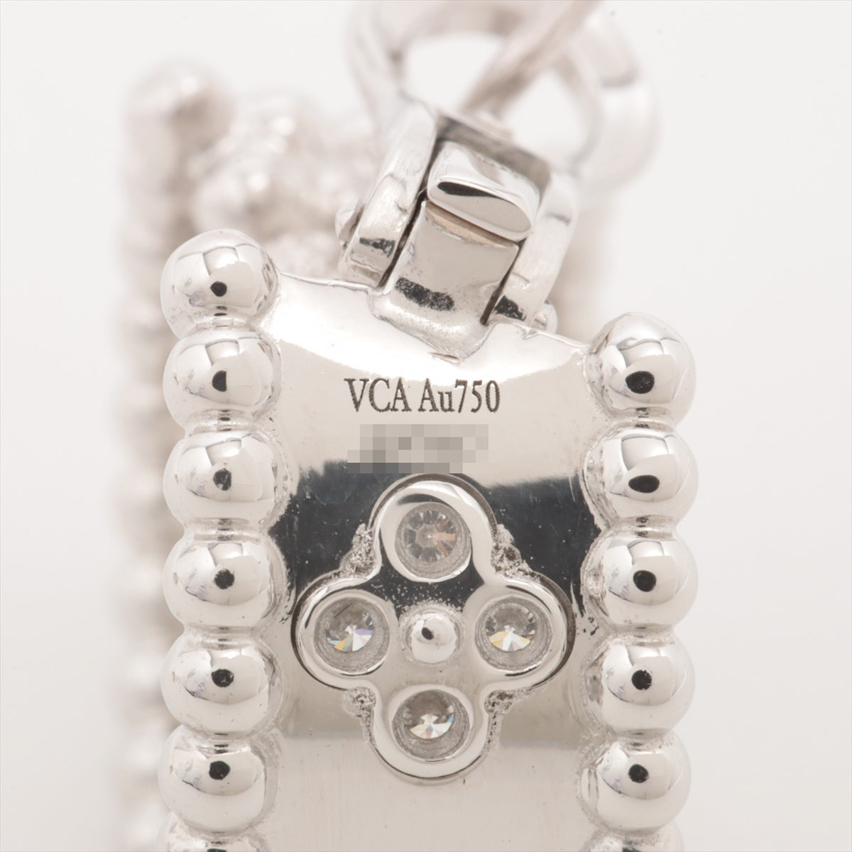 ヴァンクリーフ&アーペル ペルレ クローバー ダイヤ ピアス 750(WG) 16.1g VCARO2ML00