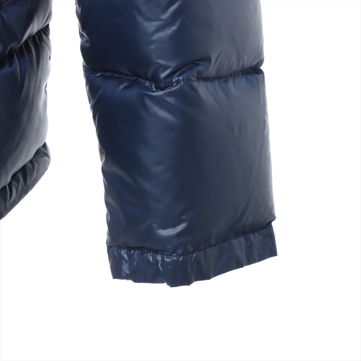 プラダ 21AW ナイロン ダウンジャケット XS メンズ ブルー×ブラック  トライアングルロゴ