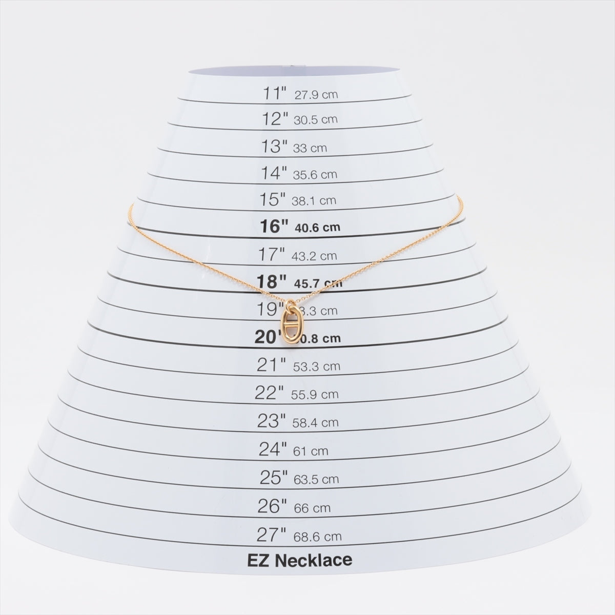 エルメス シェーヌダンクル ファランドール ネックレス 750(PG) 4.9g