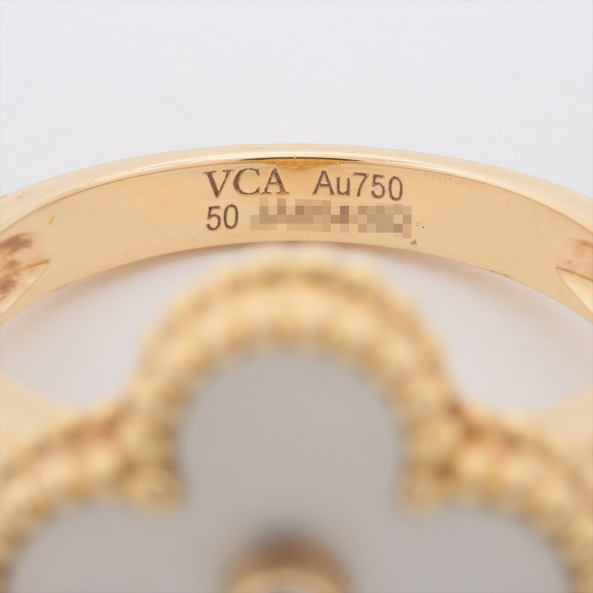 ヴァンクリーフ&アーペル ヴィンテージアルハンブラ シェル ダイヤ リング 750(YG) 6.9g 50 VCARA41150
