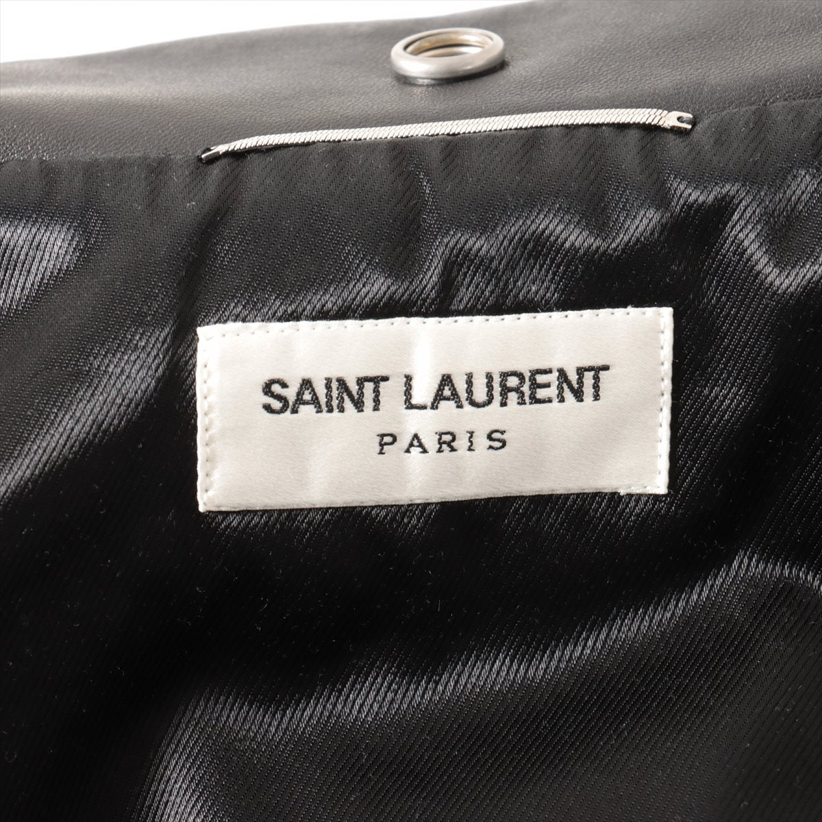 サンローランパリ 20年 ラム レザージャケット 48 メンズ ブラック 