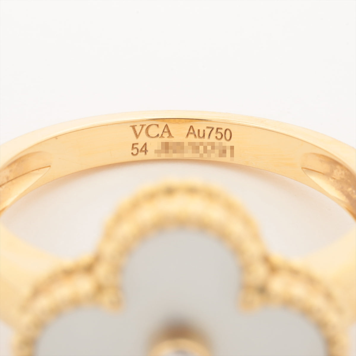 ヴァンクリーフ&アーペル ヴィンテージアルハンブラ ダイヤ シェル リング 750(YG) 7.0g 54 VCARA41154
