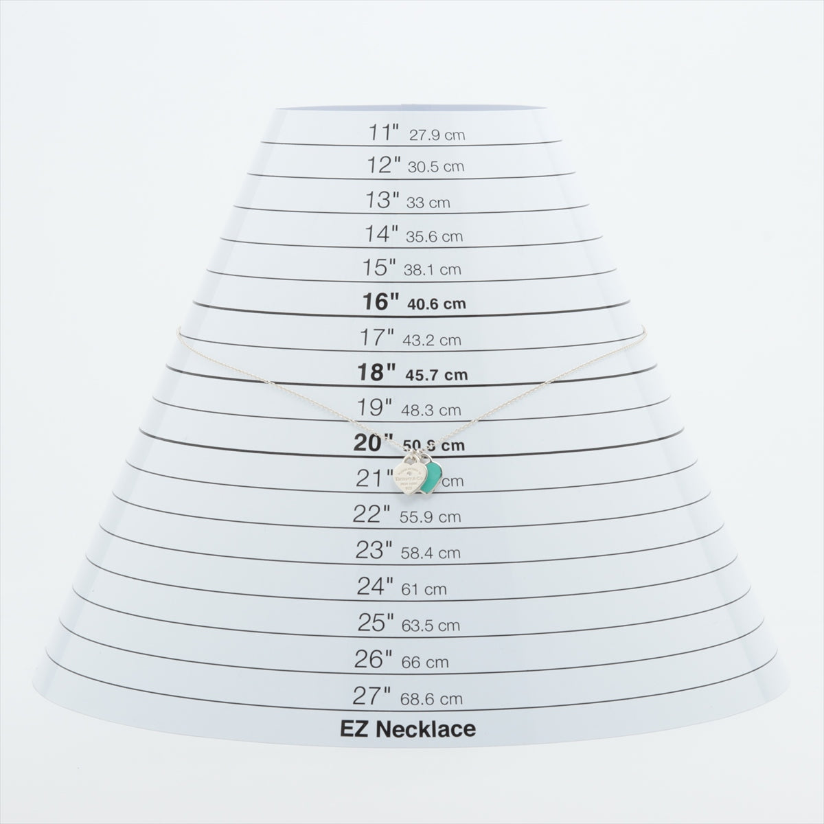 ティファニー ミニダブルハートタグ ネックレス 925 2.6g シルバー