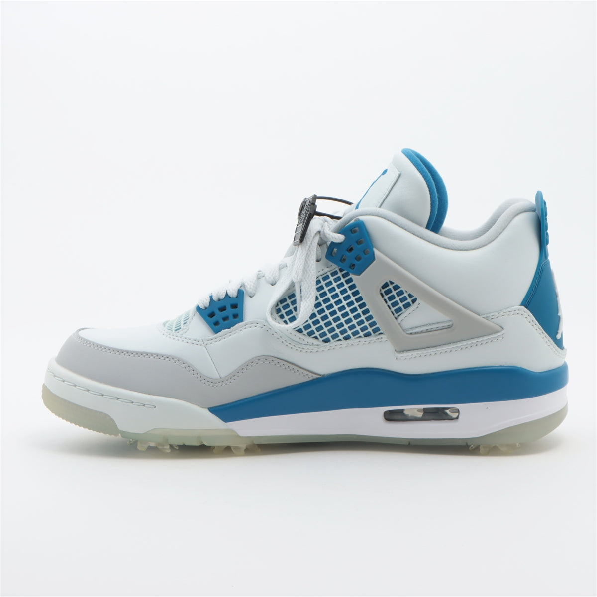 ナイキ レザー スニーカー 28㎝ メンズ ブルー×ホワイト CU9981-101 AIR JORDAN 4 GOLF MILITARY BLUE 箱あり