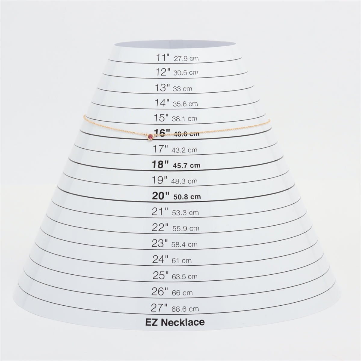 ティファニー カラー バイザヤード ルビー ネックレス 750(YG) 1.9g 直径約4.11mm