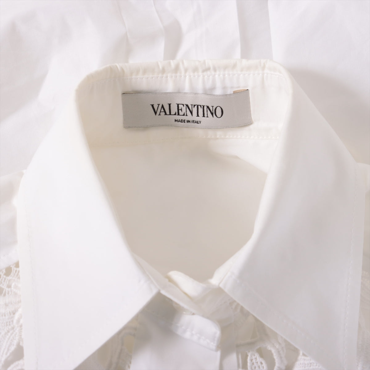 ヴァレンティノ コットン×ポリエステル シャツ 38 レディース ホワイト