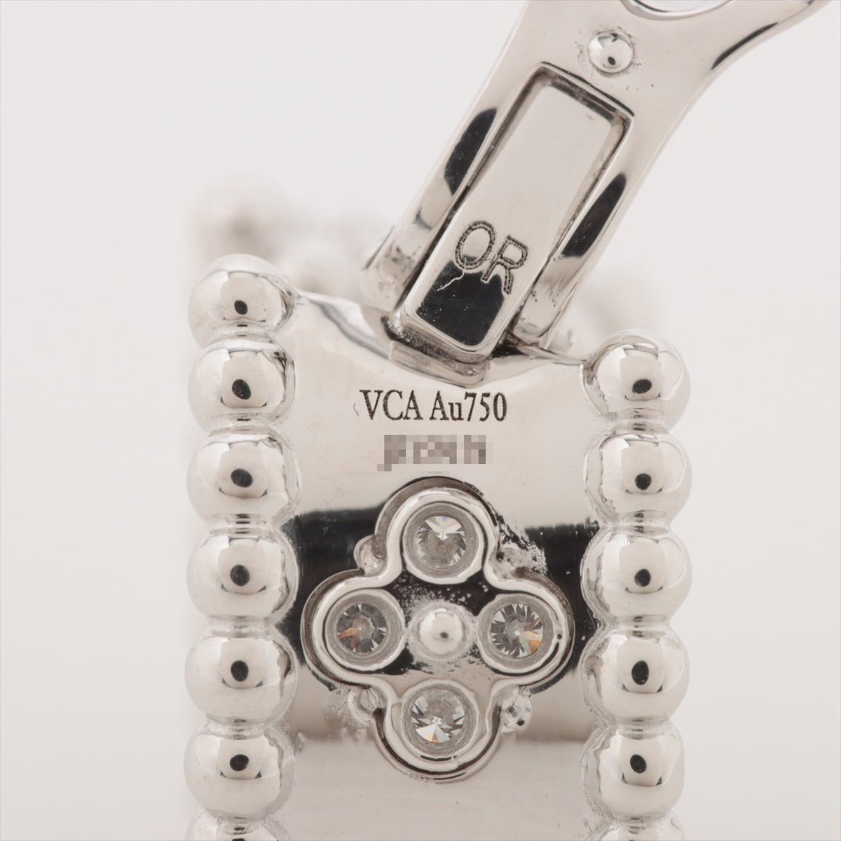 ヴァンクリーフ&アーペル ペルレ クローバー ダイヤ ピアス 750(WG) 15.4g VCARO2ML00