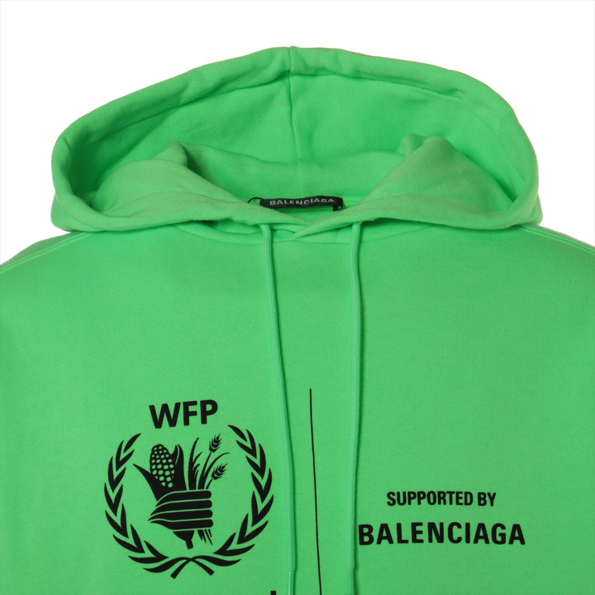 バレンシアガ 20年 コットン パーカー XS メンズ グリーン WFPロゴ 